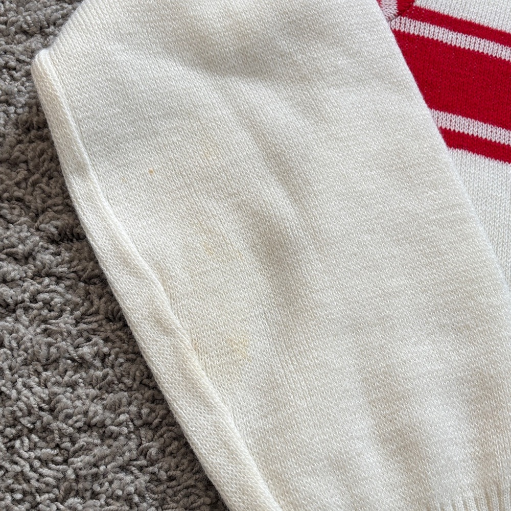 Wisconsin Vintage Wool Crewneck Sweater - Red and White - Picture 9 of 11